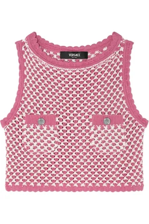 VERSACE Top corto de punto