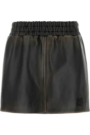 Miu Miu Minifalda de piel
