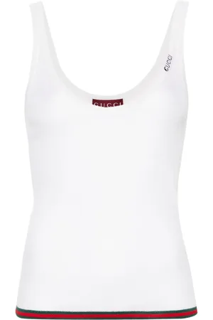 Gucci Top con logo en intarsia