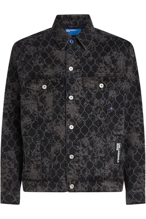 Karl Lagerfeld Chaqueta vaquera con estampado gráfico