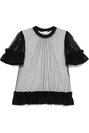 NOIR KEI NINOMIYA Ruffle-detail sheer blouse