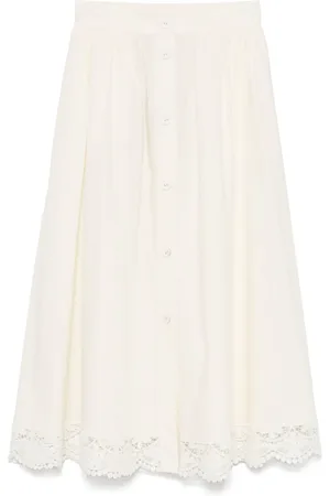 Twin-Set Falda midi de algodón