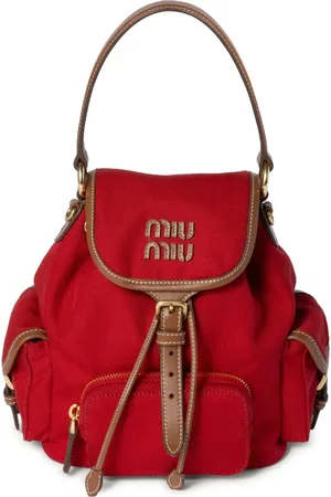 Miu Miu Mochila con letras del logo