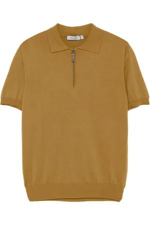 CANALI Polo de algodón con cremallera