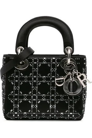 Dior Bolso satchel Cannage Lady Dior mini con apliques de crystal en strass 2020