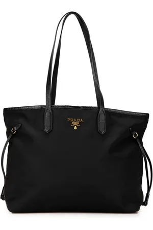 Prada Bolso shopper Tessuto de piel saffiano con ribete 2000-2024