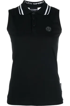 Philipp Plein Top sin mangas con cuello de polo
