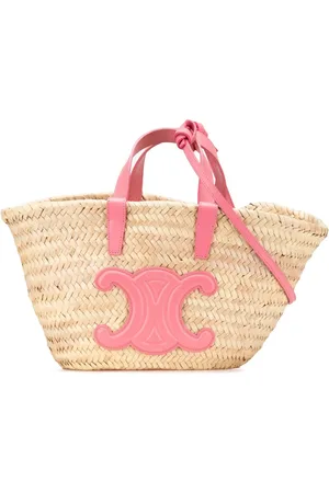Céline Bolso satchel Raffia Triomphe Panier Tote pequeño 2022