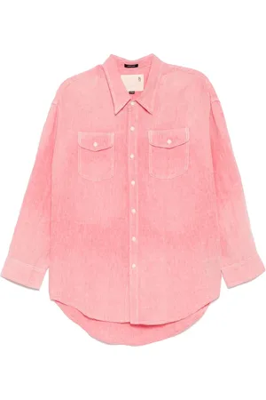 R13 Camisa con cuello caído