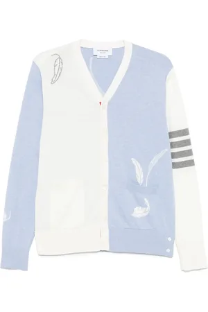 Thom Browne Cárdigan con plumas en intarsia