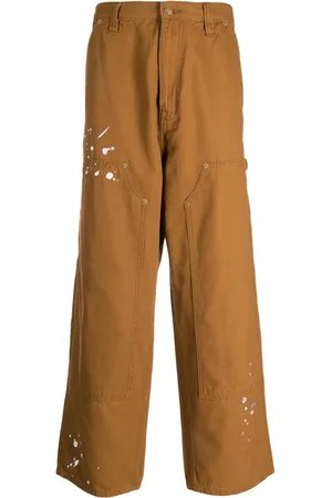Izzue Pantalones rectos con efecto de salpicadura de pintura
