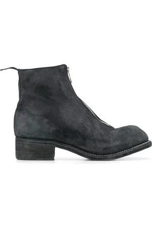 GUIDI Botines con cremallera frontal