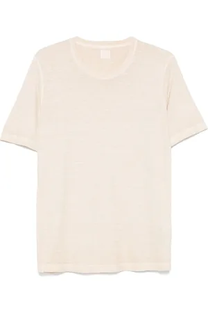 120% Lino Camiseta con logo bordado