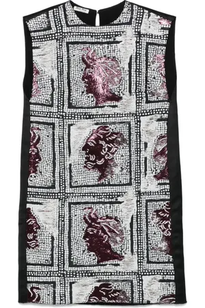 Miu Miu Vestido corto con monograma en jacquard 2010