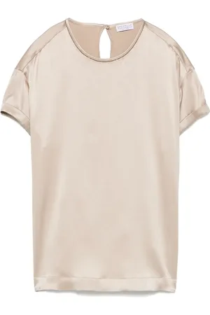 Brunello Cucinelli Top de satén