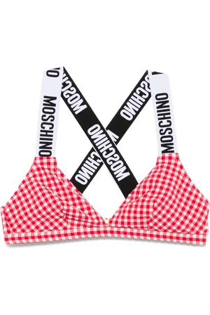 Moschino Top de bikini a cuadros gingham