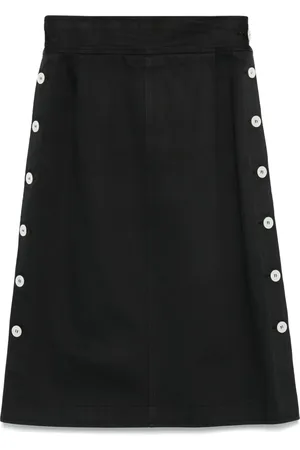 Saint Laurent Falda vaquera midi 1970