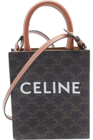 Céline Bolso satchel Vertical Cabas mini de lona Triomphe revestida 2020-2024