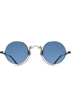 MATSUDA Gafas de sol redondas con lentes de color