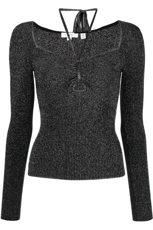 A.L.C. Blusa de punto con acabado metalizado