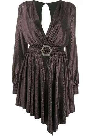 Philipp Plein Vestido metalizado