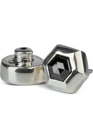 PARTS OF FOUR Pendiente en plata de ley con diamantes negros