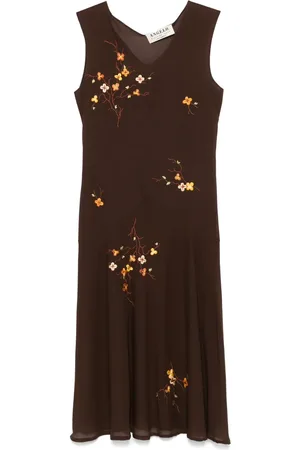 A.N.G.E.L.O. Vintage Cult Vestido midi con bordado floral 1940