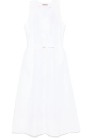 Twin-Set Vestido midi con placa del logo