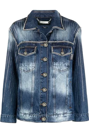 Philipp Plein Chaqueta vaquera con detalle de cristales