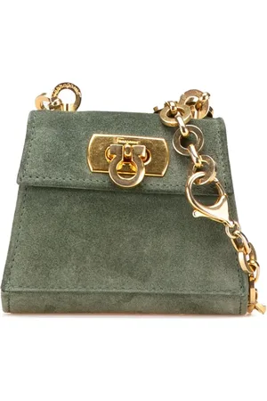 Salvatore Ferragamo Bandolera Mini Gancini Suede Chain 2000-2024