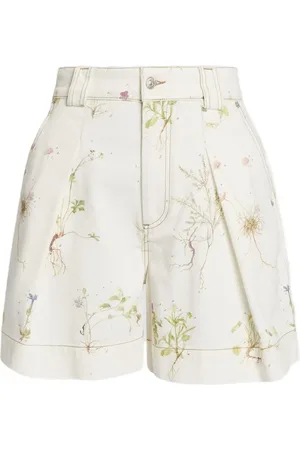 Erdem Pantalones vaqueros cortos con motivo floral