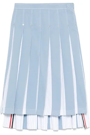 Thom Browne Falda vaquera con pliegues