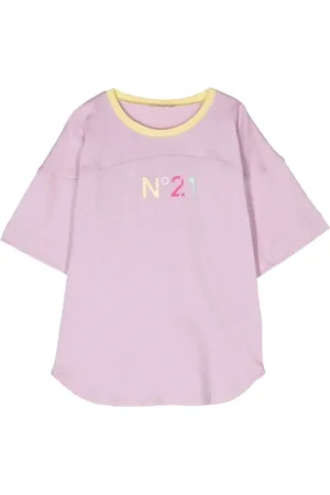Nº21 Camiseta con logo estampado y manga corta