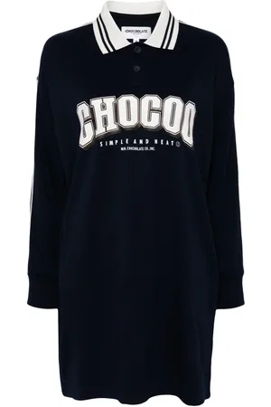 Chocoolate Vestido estilo sudadera con logo