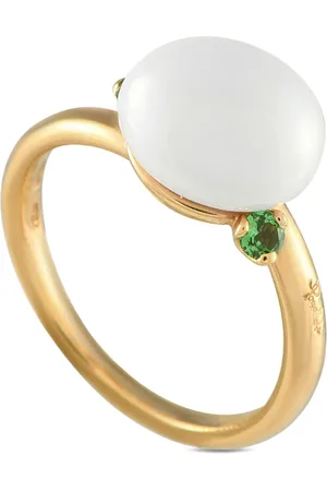 Pomellato Anillo Capri en oro amarillo de 18 ct con granate y ágata