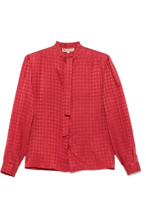 Gucci Camisa con motivo geométrico 1970