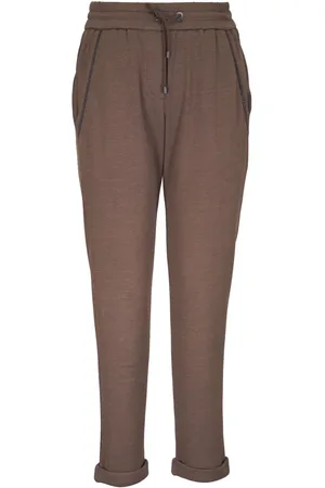 Brunello Cucinelli Leggins con motivo de chocolate