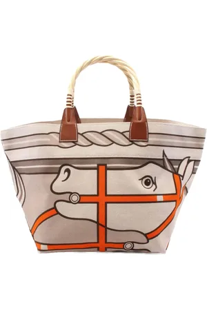 Hermès Bolso shopper Toile H Plume Quadrige au Fil Steeple 31 2011