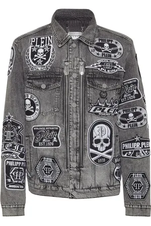 Philipp Plein Chaqueta vaquera con cremallera