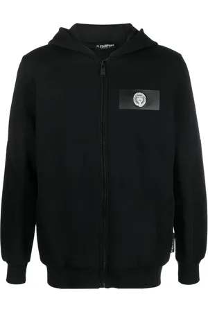 Philipp Plein Chaqueta con parche del logo y cremallera