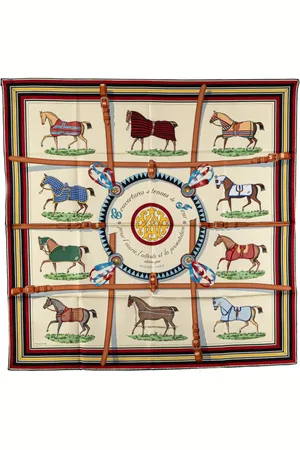 Hermès Fular Couvertures et Tenues de Jour Scarf 90 de seda 2020-2025