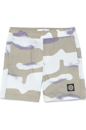 Stone Island Logo-appliqué swim shorts