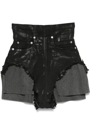 Rick Owens Pantalones cortos irt con detalle de aberturas