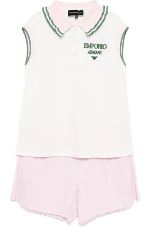 Emporio Armani Conjunto corto con logo bordado