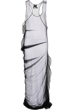 Jean Paul Gaultier Vestido largo semitranslúcido 2000