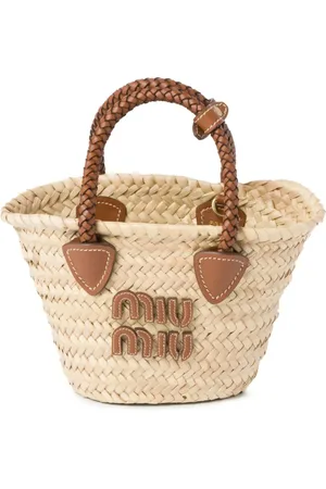 Miu Miu Bolso shopper con aplique del logo