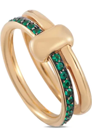 Pomellato Anillo Together en oro amarillo de 18 ct con esmeralda