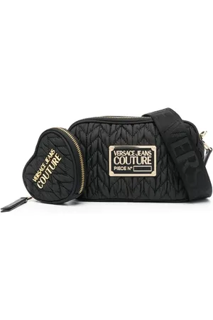 VERSACE Bandolera con placa del logo