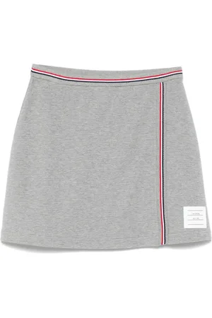 Thom Browne Falda corta de algodón gofrado