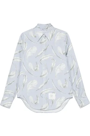Thom Browne Camisa con plumas estampadas